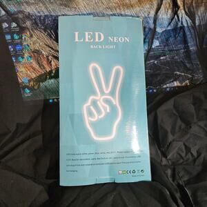 Neon Peace Sign Wall Light